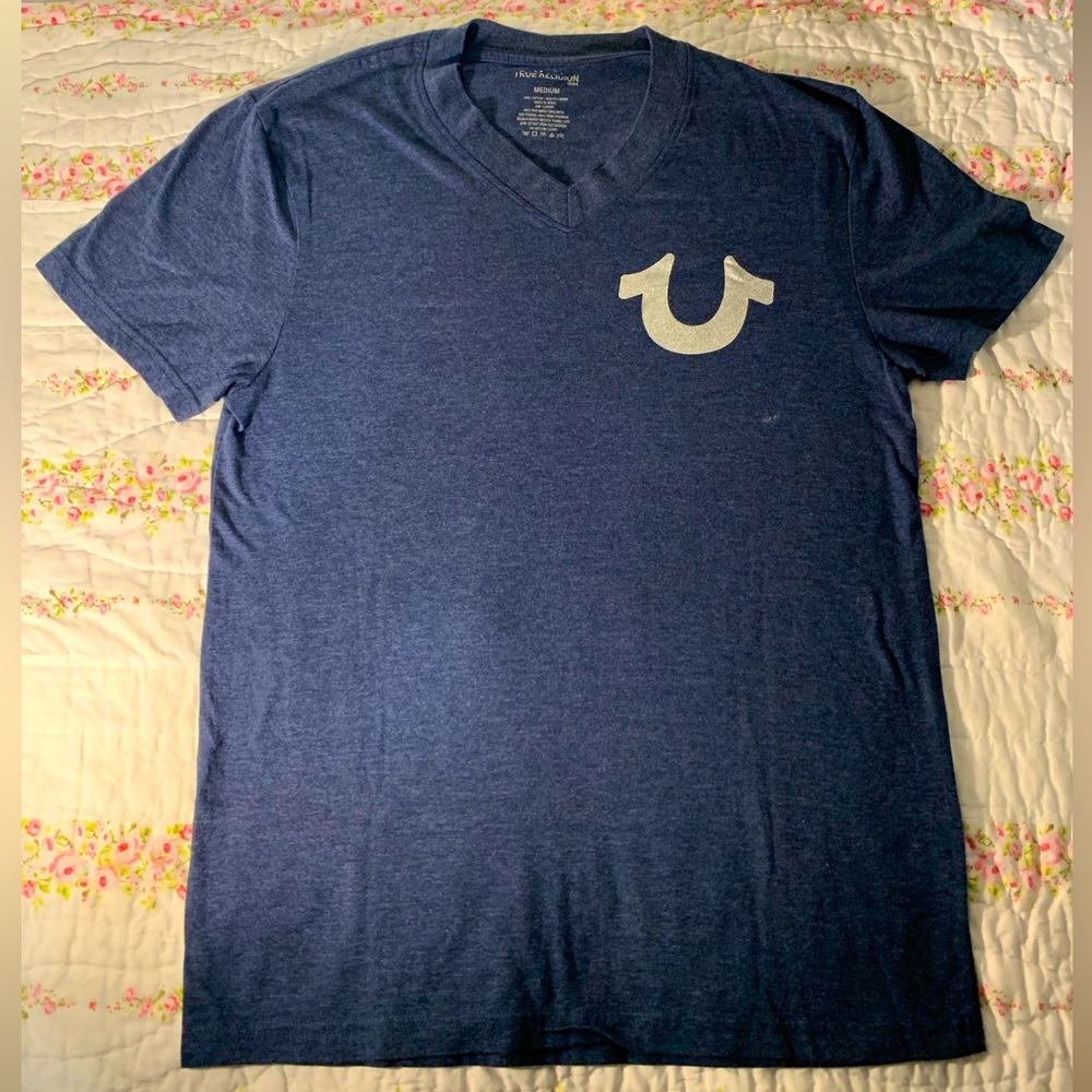 True Religion V-Neck Shirt - Size Medium